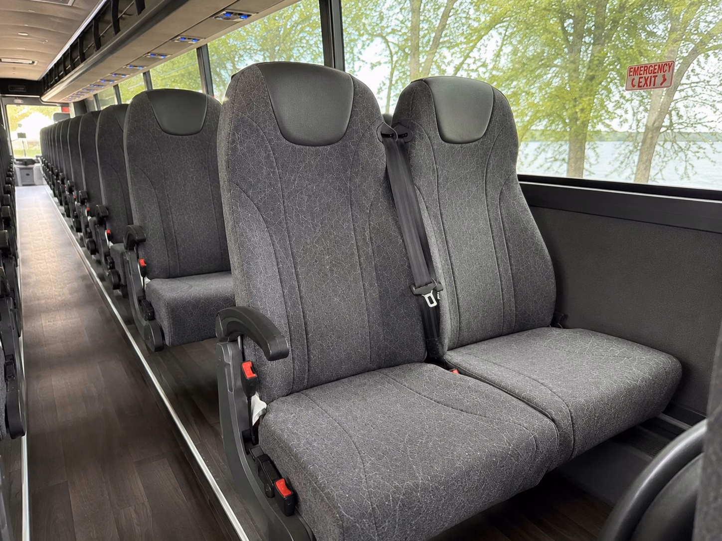 erie charter bus interior